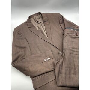Boccaccio Uomo Suit 48R Brown Plaid Blazer Sport‎ Coat Preppy Suit Pants: 42R